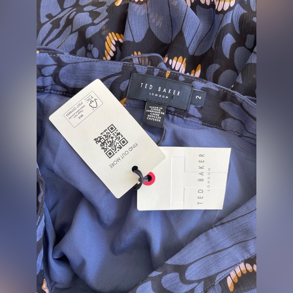 Ted Baker Navy Furela Tiered Midi Skirt - Picture 10 of 16